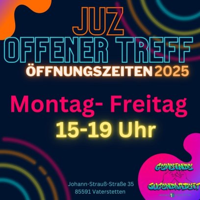 JUZ Öffnungszeiten 2025  - 1